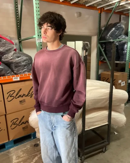Blanks by Thirteen Faded Wine Crewneck (2)