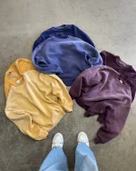 Blanks by Thirteen Faded Mustard Crewneck (1)